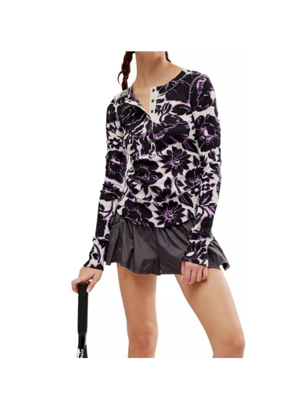 FP Movement by Free People Rally Printed Layer in Garden
Floral Lilac -S NWOT